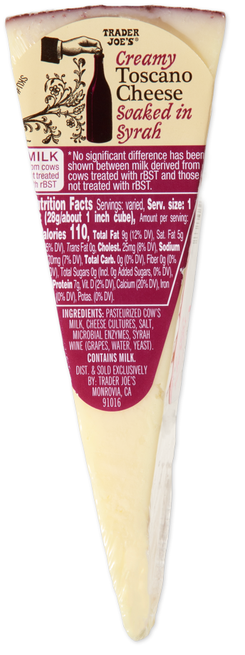 Creamy Toscano Cheese Soaked in Syrah