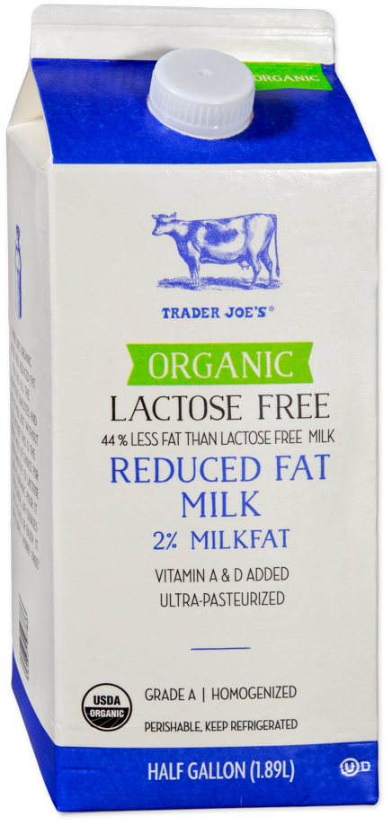 Organic Lactose Free Reduced Fat Milk
