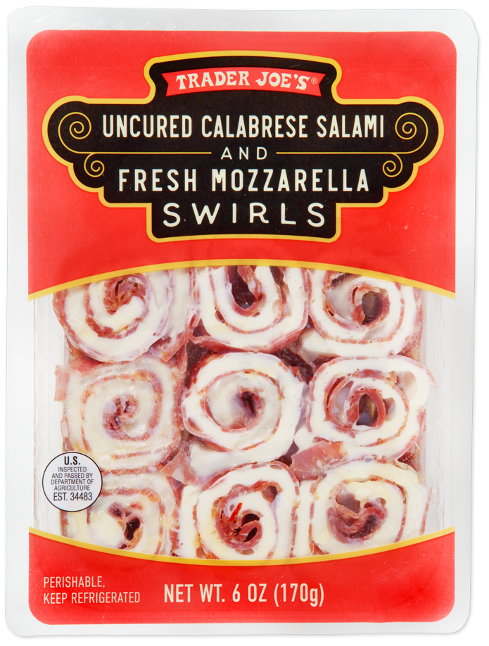 Uncured Calabrese Salami and Fresh Mozzarella Swirls