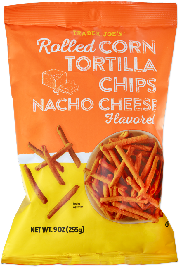 Nacho Cheese Flavored Rolled Corn Tortilla Chips