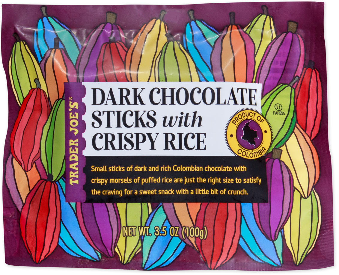 Dark Chocolate Sticks with Crispy Rice