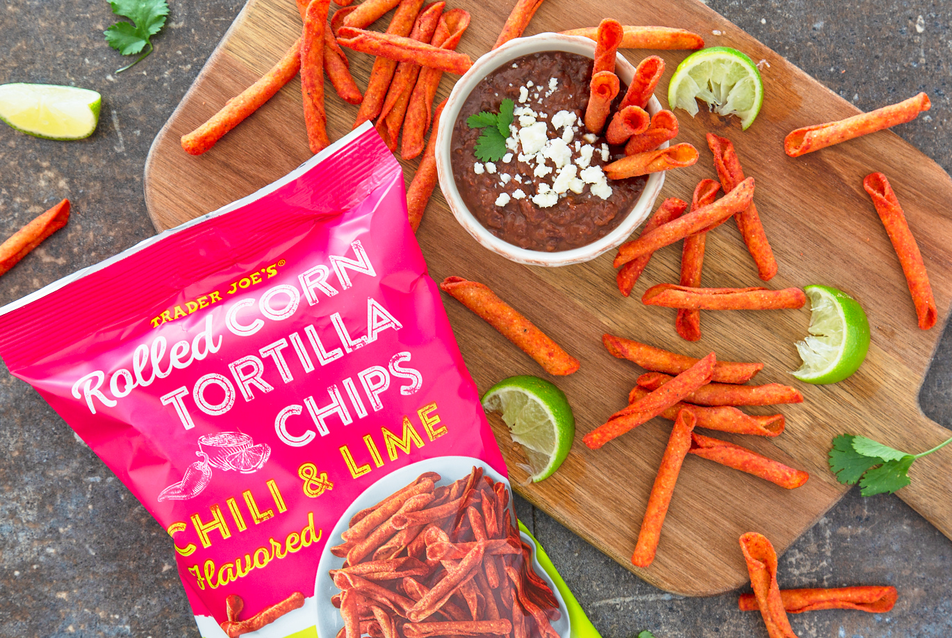 Chili Chips Joe\'s Flavored Lime | Rolled Corn Tortilla Trader &