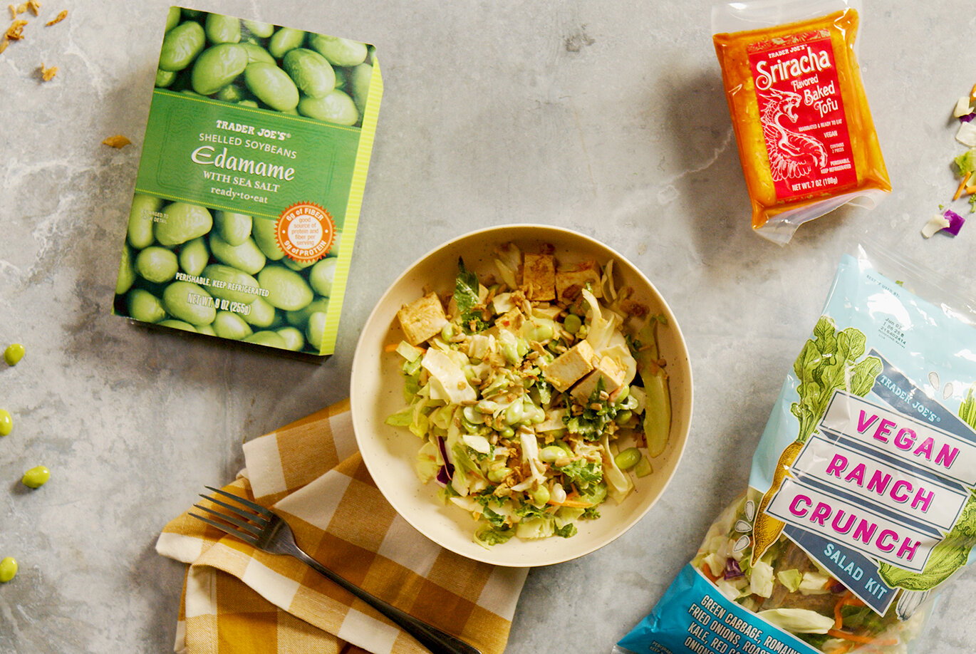 Vegan Sriracha Ranch Crunch Salad