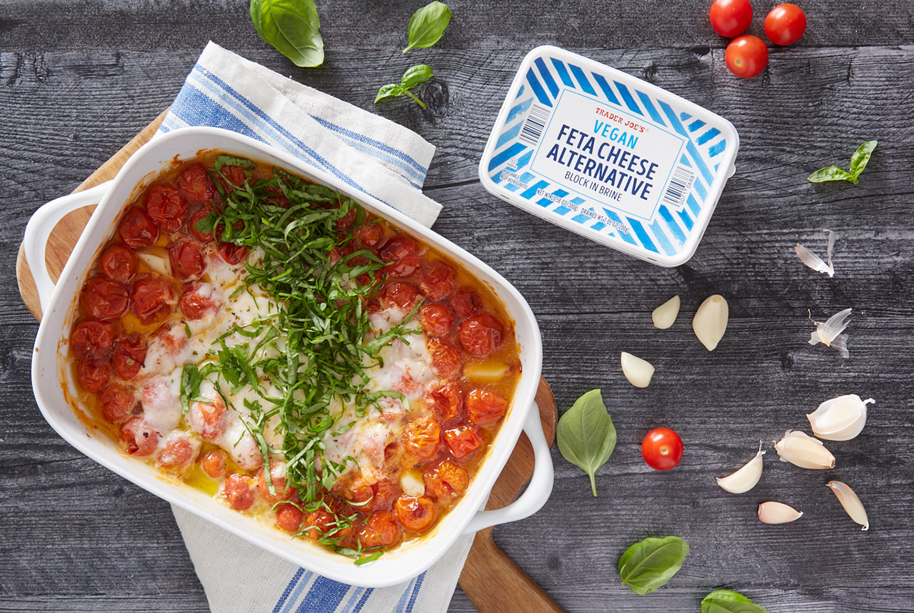 Burst Tomato Dip with Vegan Feta