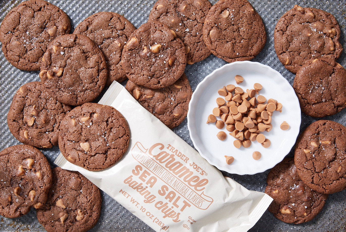 The BEST Salted Caramel Chocolate Chip Cookies!