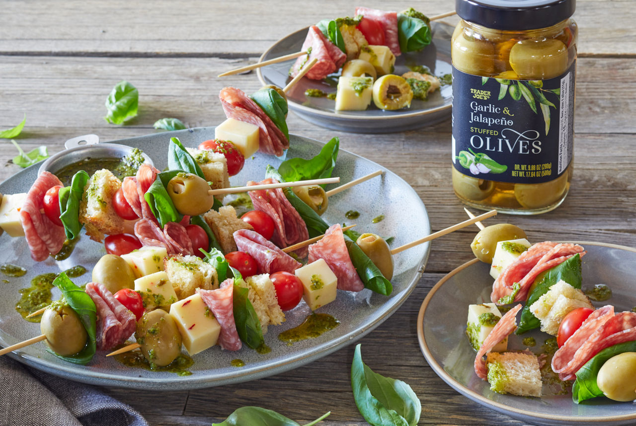 Spicy Antipasti Skewers