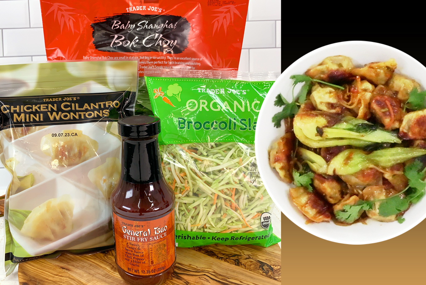 Mini Chicken Wonton Stir Fry