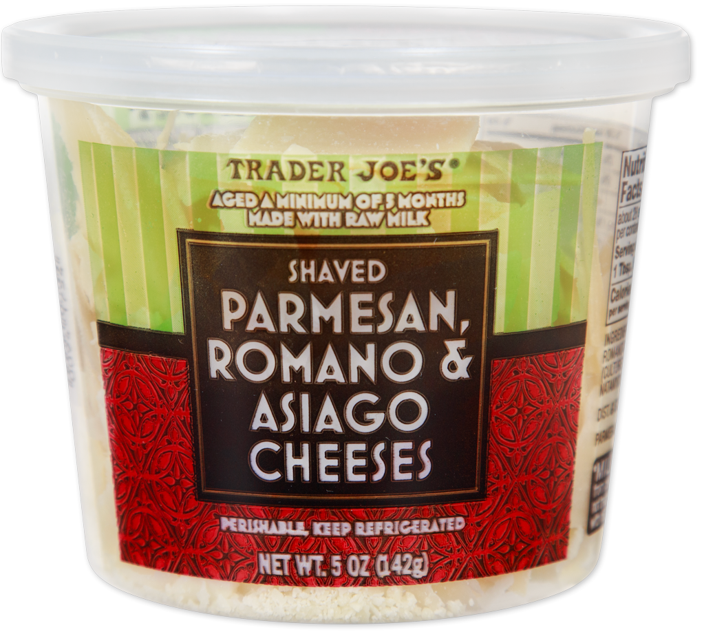 Trader Joe's Shaved Parmesan, Romano & Asiago Cheeses