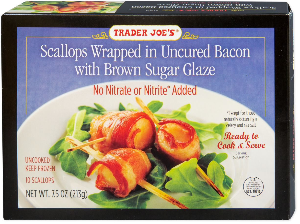 Scallops wrapped in Uncured Bacon