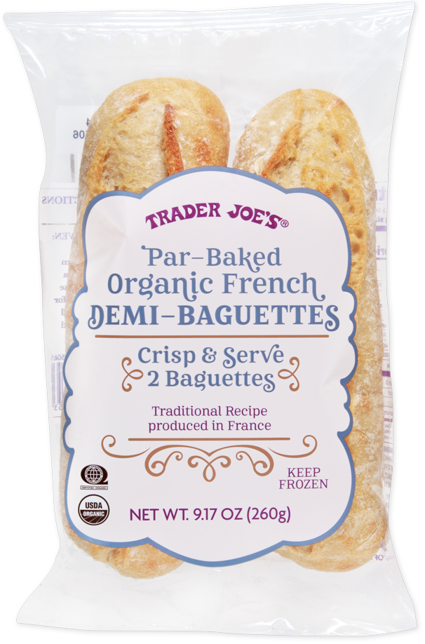 Par-Baked Organic French Demi-Baguettes