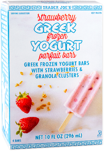Strawberry Greek Frozen Yogurt Parfait Bars