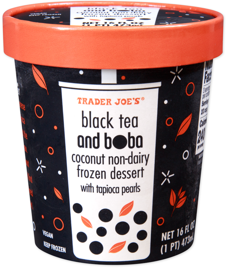 Black Tea and Boba Coconut Non-Dairy Frozen Dessert