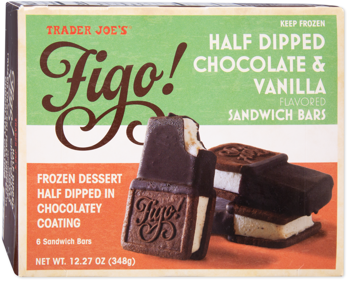 Figo! Half Dipped Chocolate & Vanilla Sandwich Bars