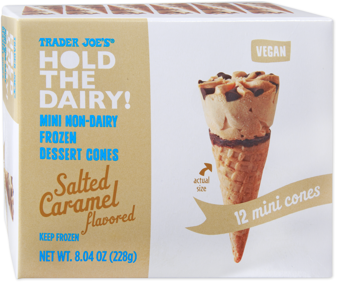 Hold The Dairy! Mini Frozen Dessert Cones Salted Caramel