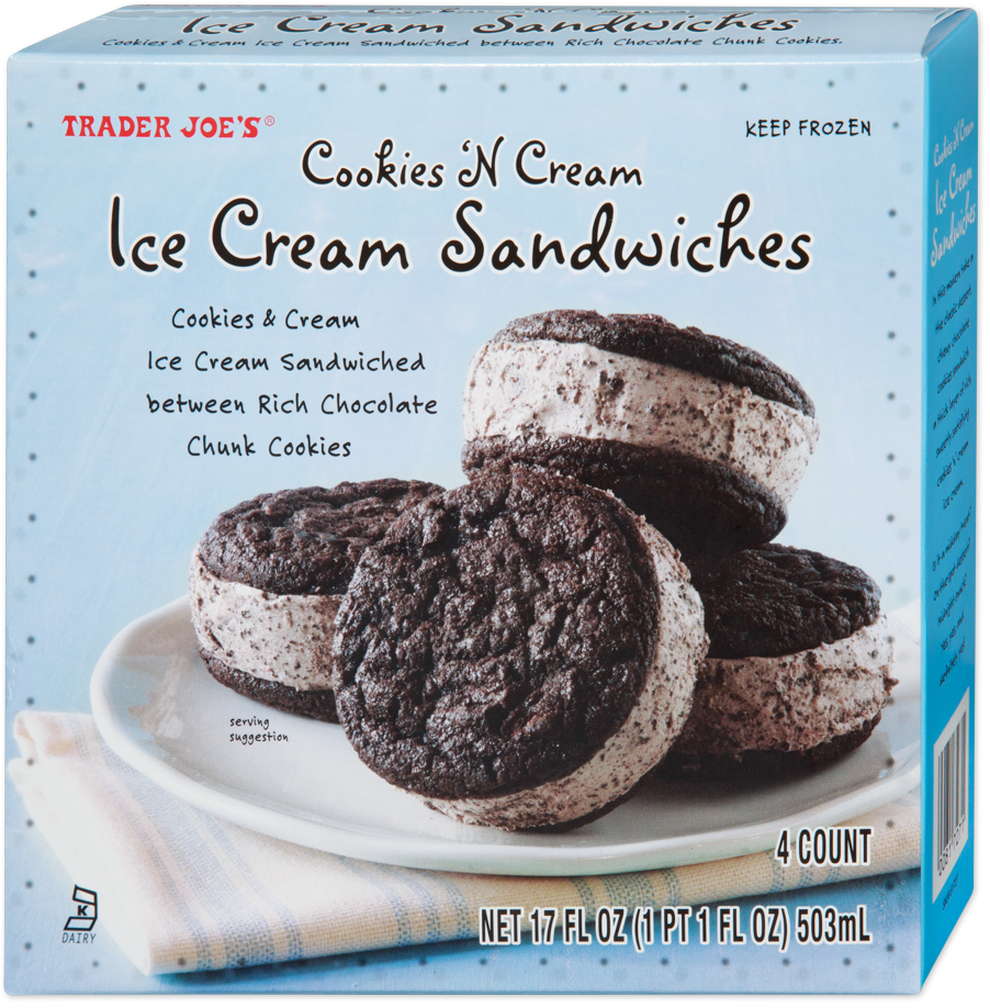 Cookies 'N Cream Ice Cream Sandwiches