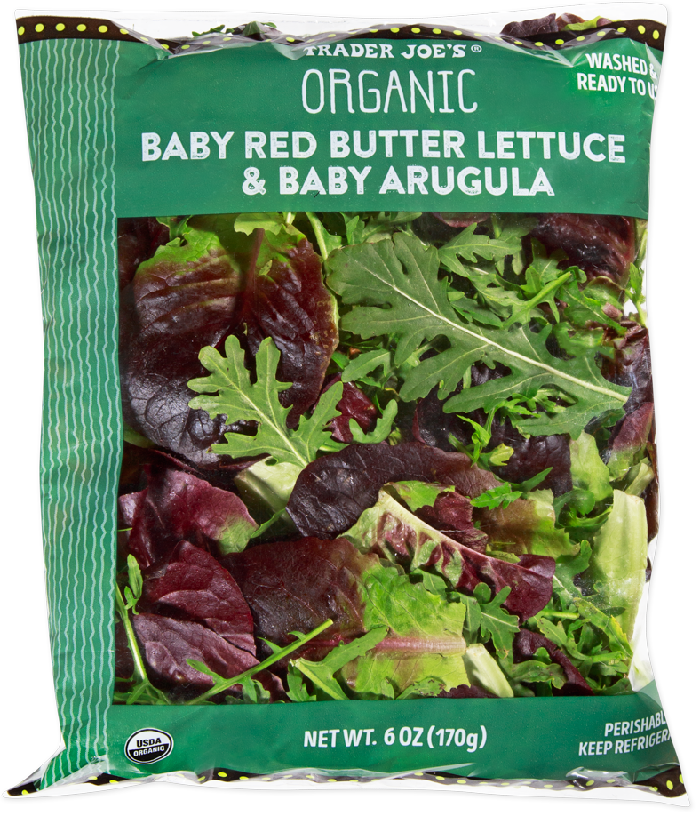 Organic Baby Red Butter Lettuce & Baby Arugula