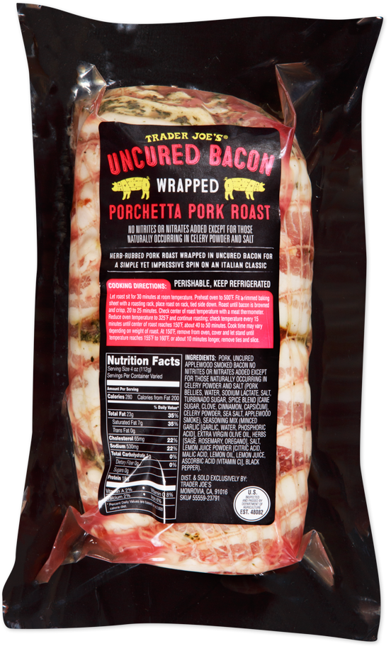 Uncured Bacon Porchetta Pork Roast