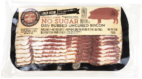 No Sugar Dry Rubbed Uncured Bacon