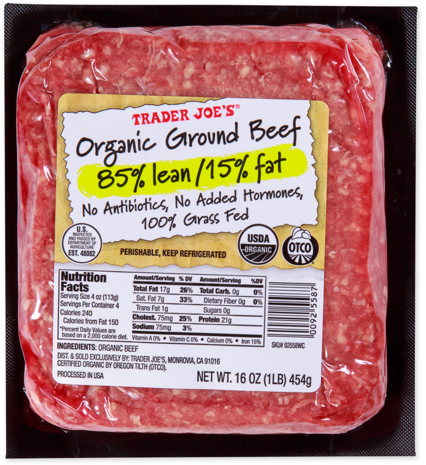 Organic Ground Beef 85 15 Trader Joe S