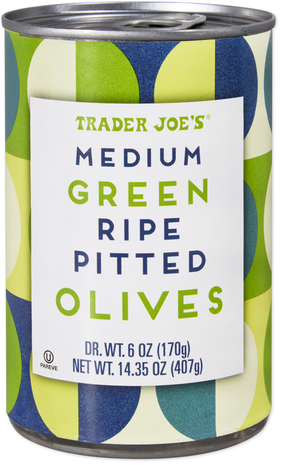 Medium Green Ripe Pitted Olives | Trader Joe's