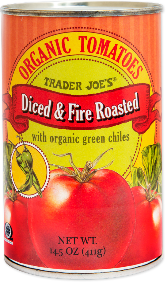 Trader Joe's Organic Diced & Fire Roasted Tomatoes with Green Chiles