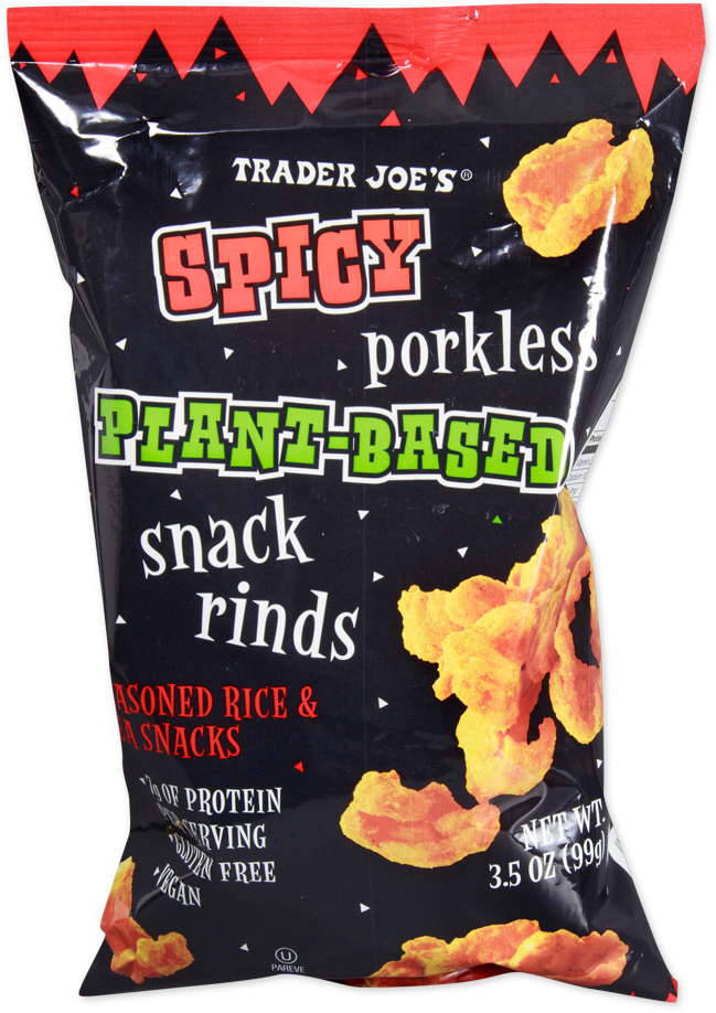 Spicy Porkless Plant-Based Snack Rinds 