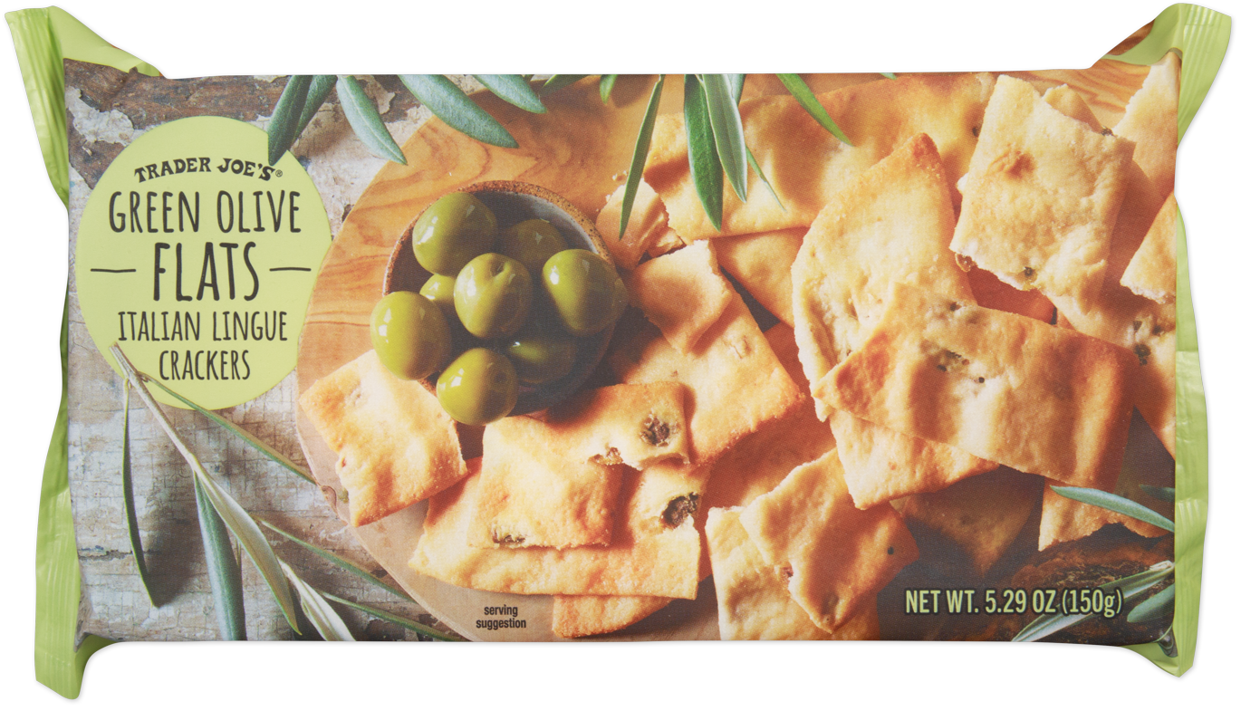 Green Olive Flats Italian Lingue Crackers