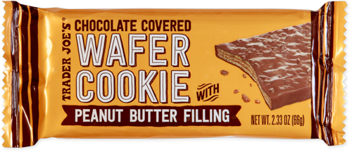Chocolate Covered Wafer Cookie with Peanut Butter Filling