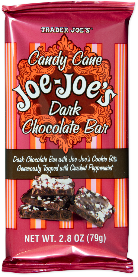 Candy Cane Joe-Joe's Dark Chocolate Bar