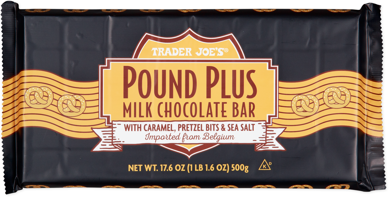 Pound Plus Milk Chocolate Bar with Caramel, Pretzel, Sea Salt 