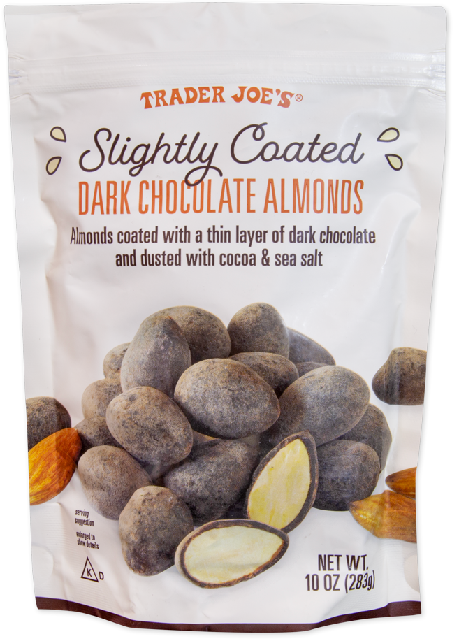Trader Joe's Slightly Coated Dark Chocolate Almonds