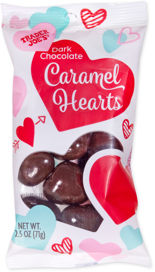 Trader Joe's Dark Chocolate Caramel Hearts