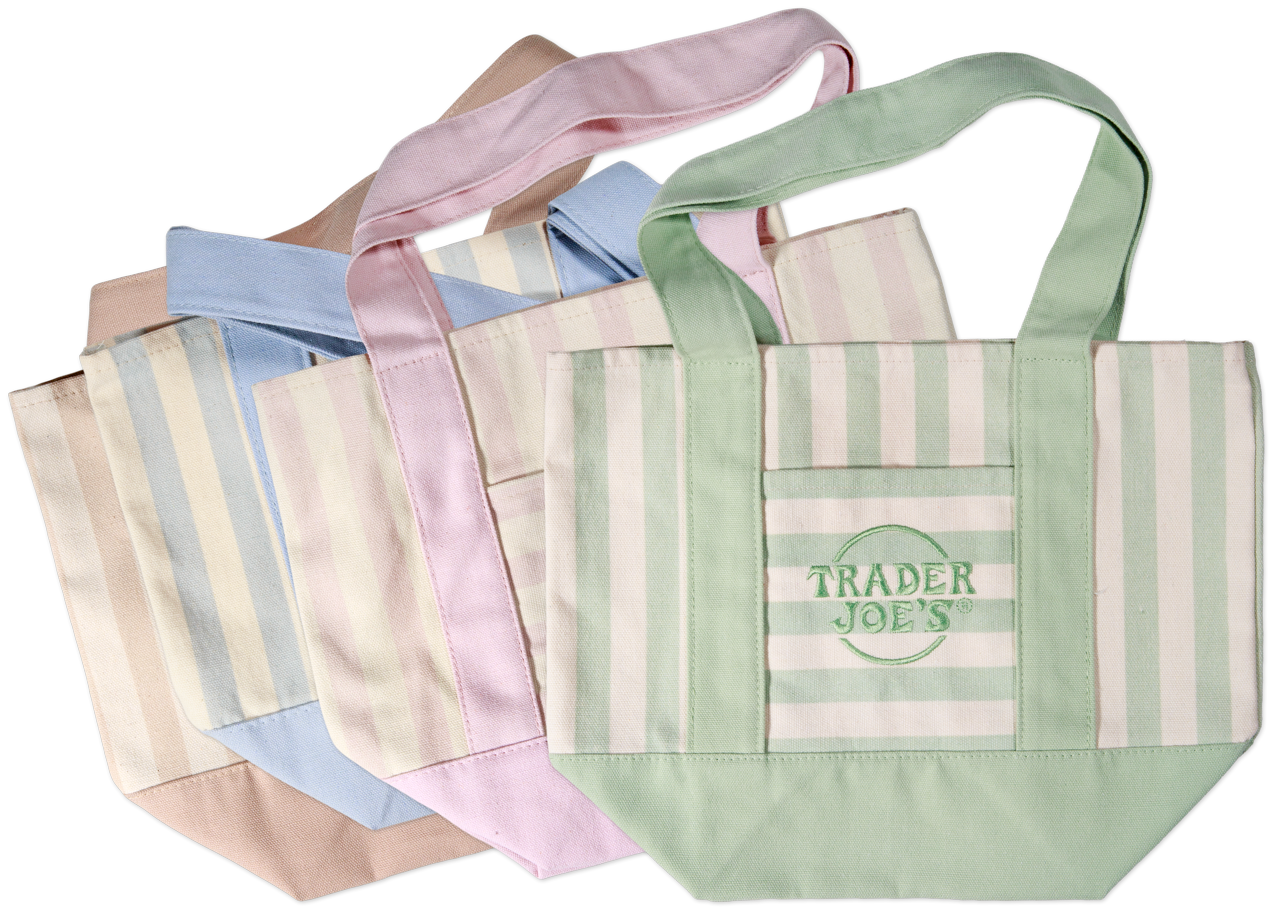 Trader Joe's Striped Mini Tote Bags