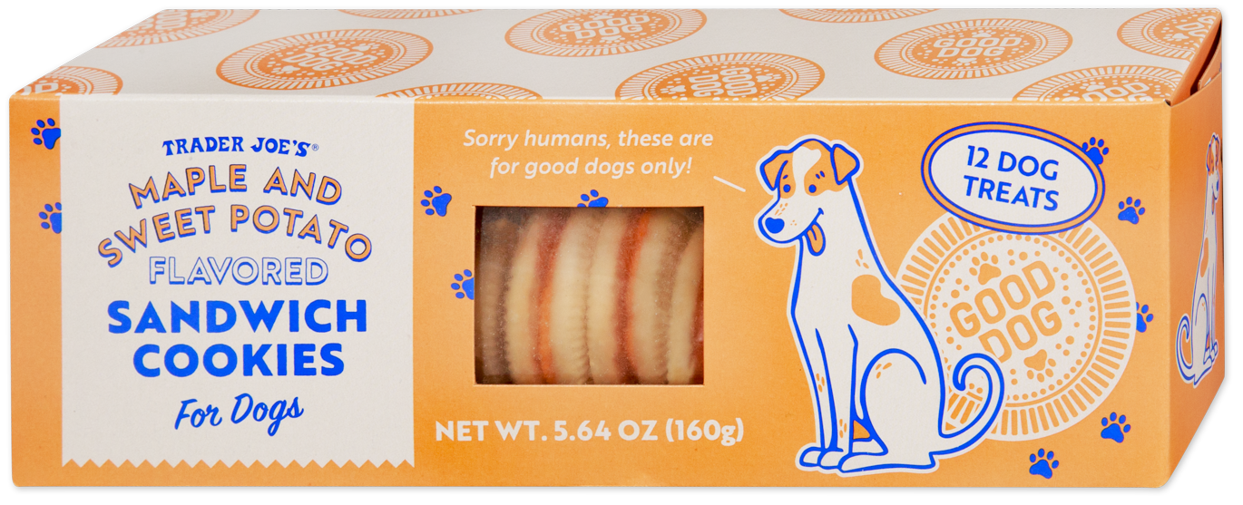 Maple and Sweet Potato Flavored Sandwich Cookies for Dogs