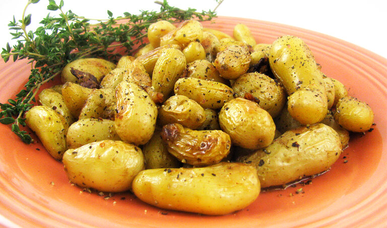 Teeny Tiny Potatoes with Sweet Roasted Garlic
